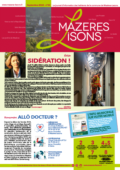 Mazères-Lisons n°34 – Septembre 2024